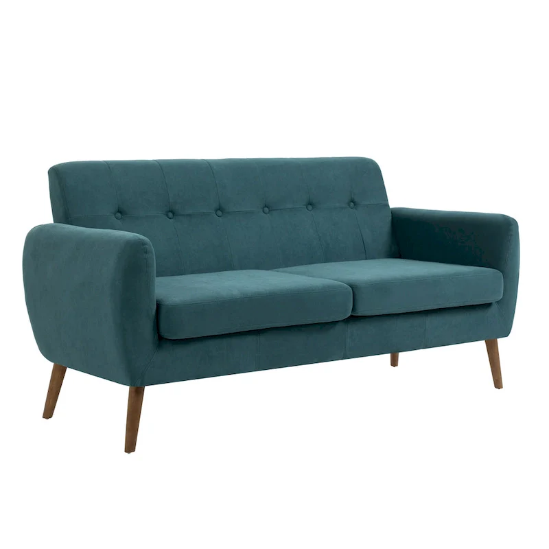 Two-Seater Sofa (Small), Fabric, Rubberwood