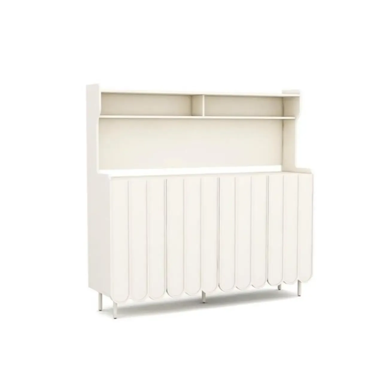 Modish Cream Wood Narrow Sideboard
