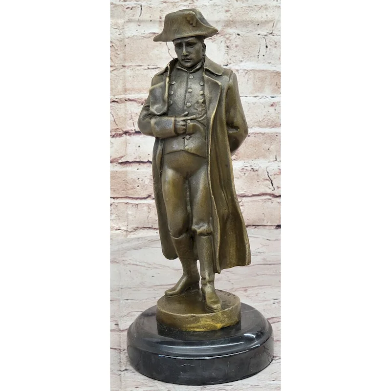 Art Deco Hand Made Lost Wax Method Napoleon Bronze Sculpture Figurine