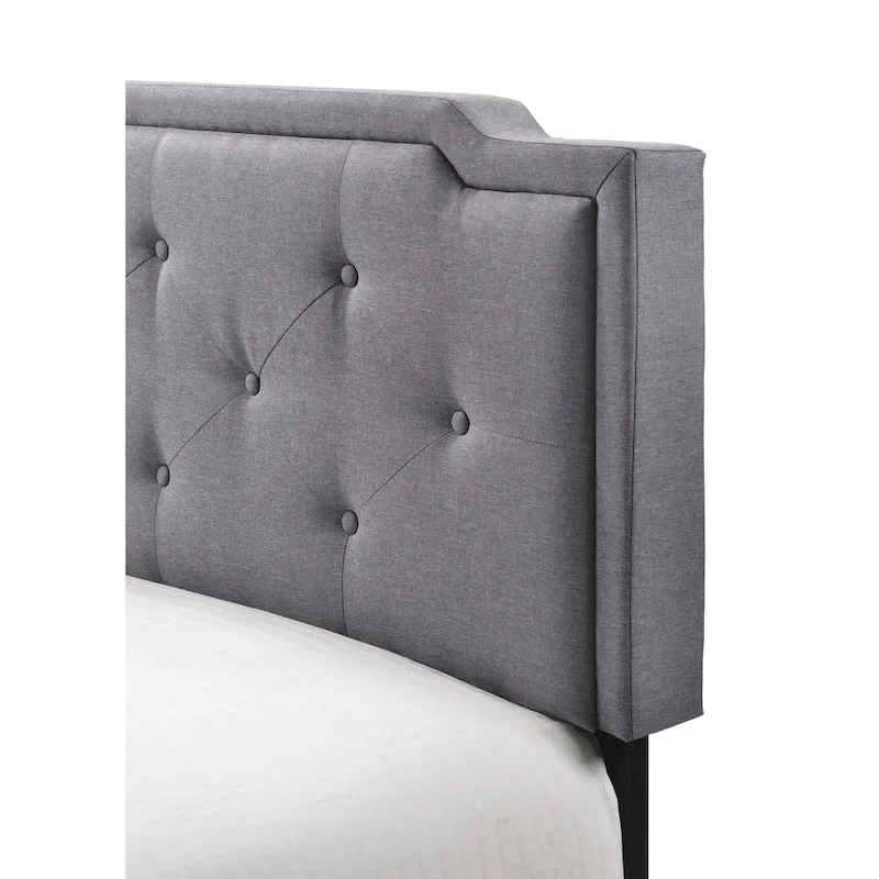 Deb Transitional Tufted Upholstered Panel Bed