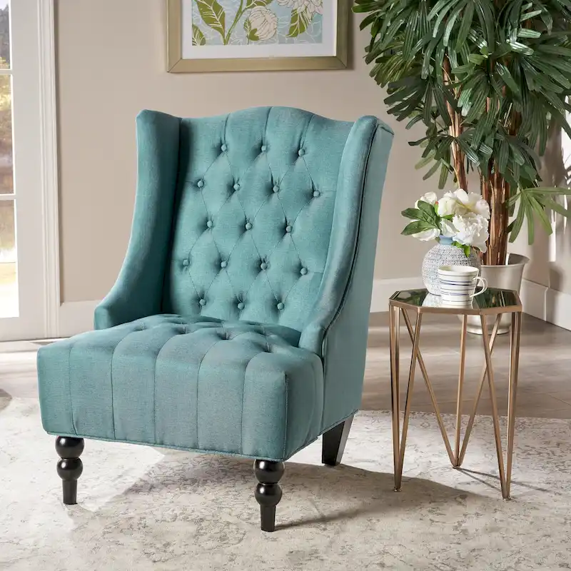 Christopher Knight Home Toddman Tufted High-Back Club Chair - 27.25 L x 33.75 W x 38.50 H