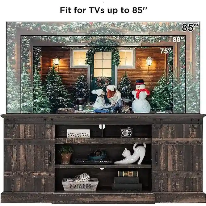 75  Farmhouse TV Stand, Media Console Table, Entertainment Center