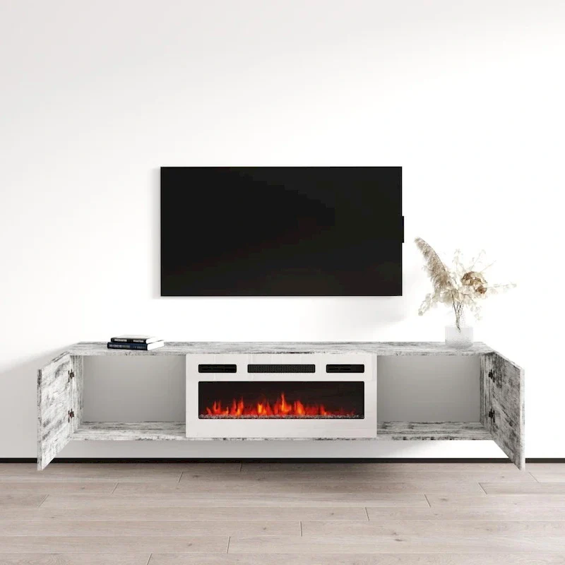 Baja WH-EF Floating Fireplace TV Stand