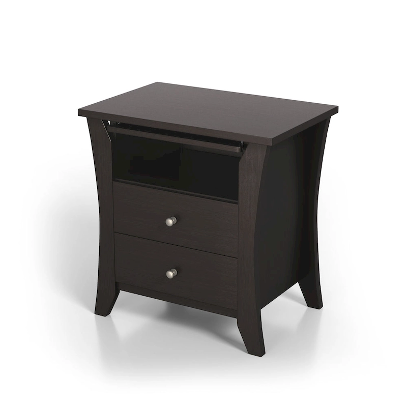 Mendolla Transitional Wood 2-Drawer Nightstand with Shelf by Furniture of America