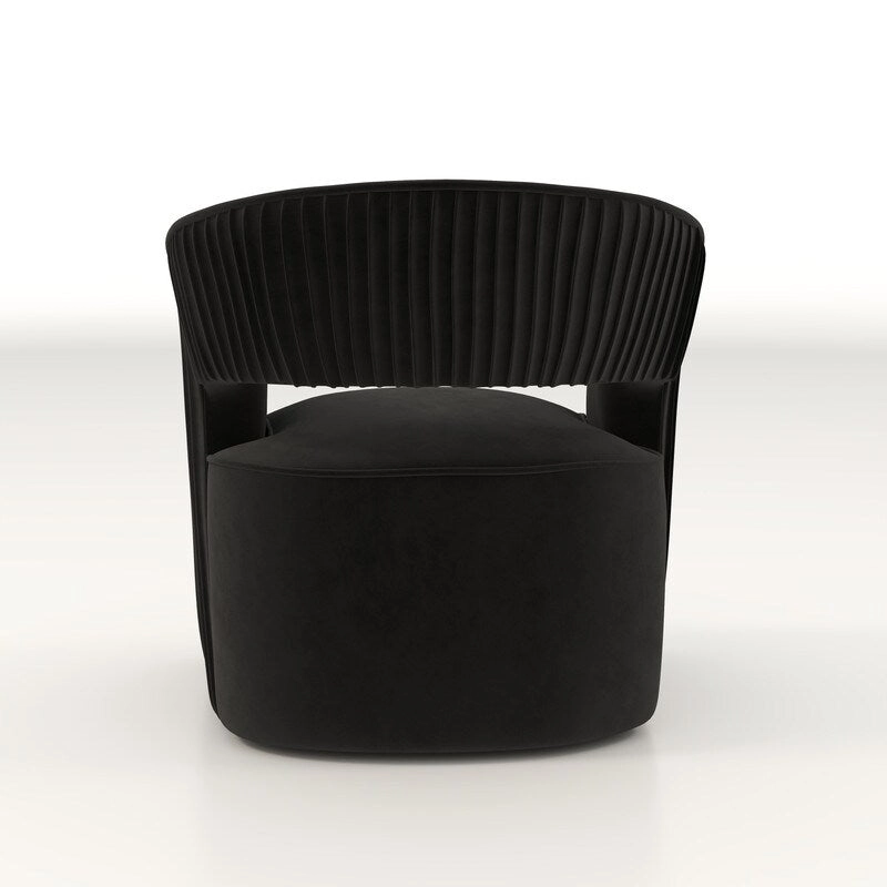 SEYNAR Modern Glam Velvet 360 Degree Swivel Open-Back Accent Armchair Set of 2