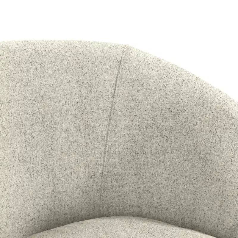 Navy / Tan Upholstered Barrel Accent Chair, Mid-Century Style, Seats 1