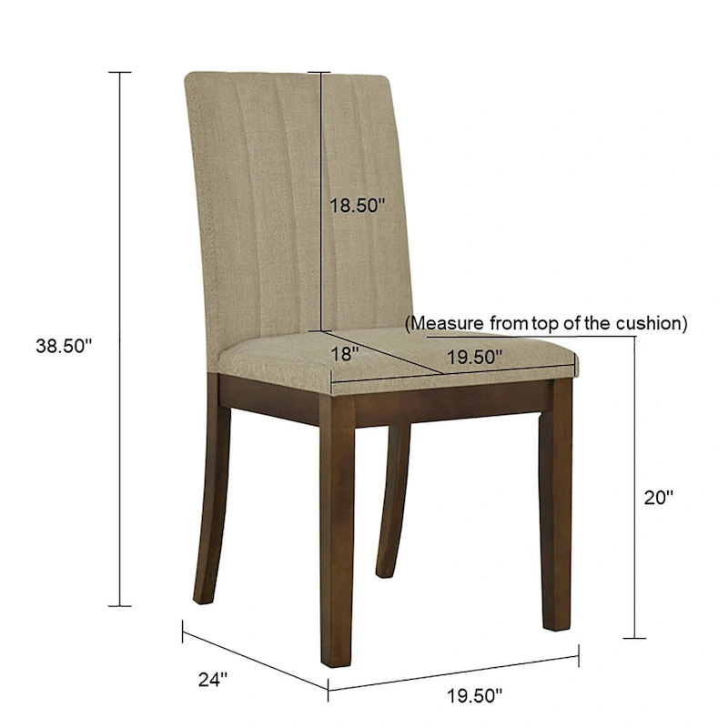 510 Design Everly Upholstered Channel-back Dining Chair Set of 2