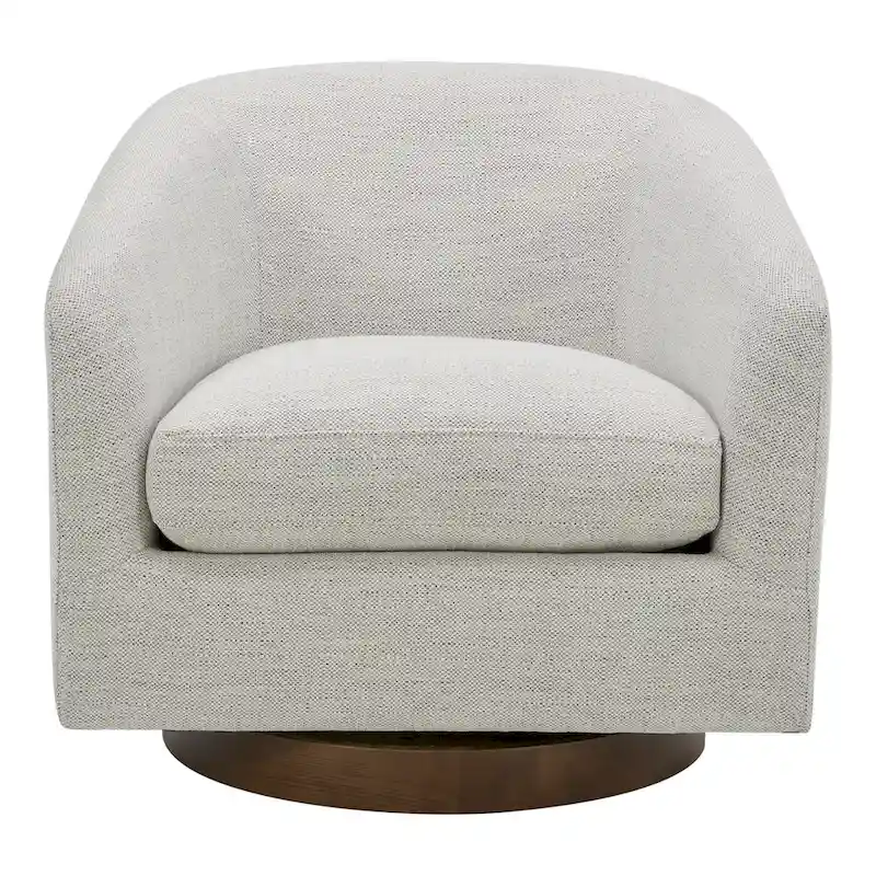 Aurelle Home Modern Upholsted Swivel Barrel Chair