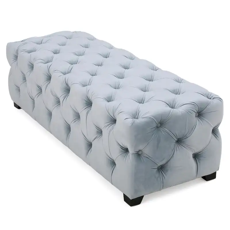 Piper Glam Tufted Velvet Ottoman Bench by Christopher Knight Home