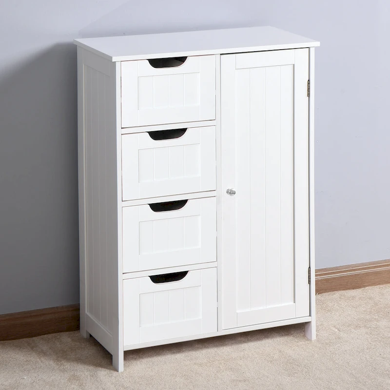 Floor Cabinet with Adjustable Shelf and Drawers