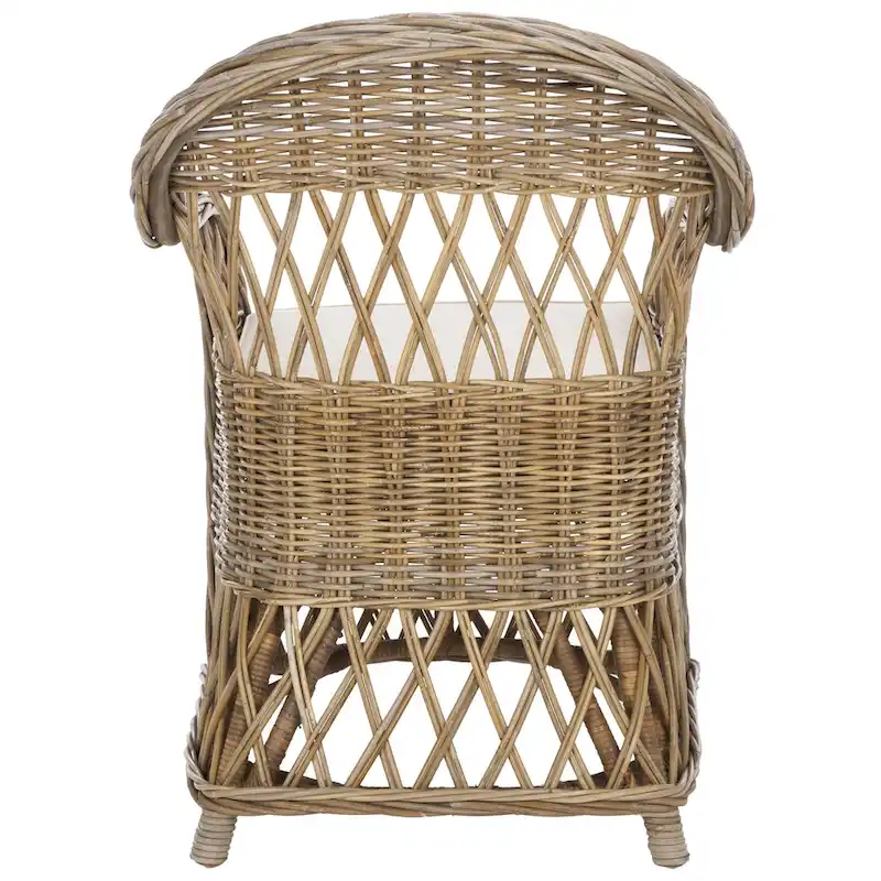 Natural Rattan Lounge Chair — 25.5 x 26.5 x 35.5 — Width 26 x Depth 27 x Height 36