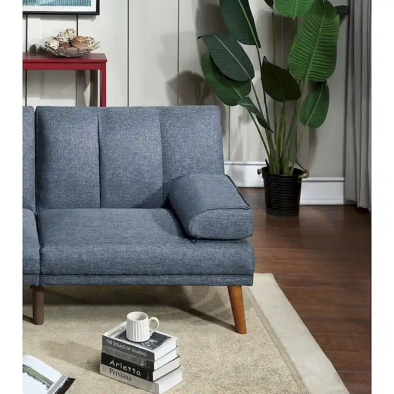 L-Shaped 3-Seat Polyester Blend Sectional Sofa with Solid Wood Legs and Adjustable Sofa Lounge