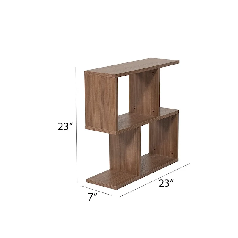 Lon Rectangle 4 Shelves End Table, 23 inch Skinny End Table