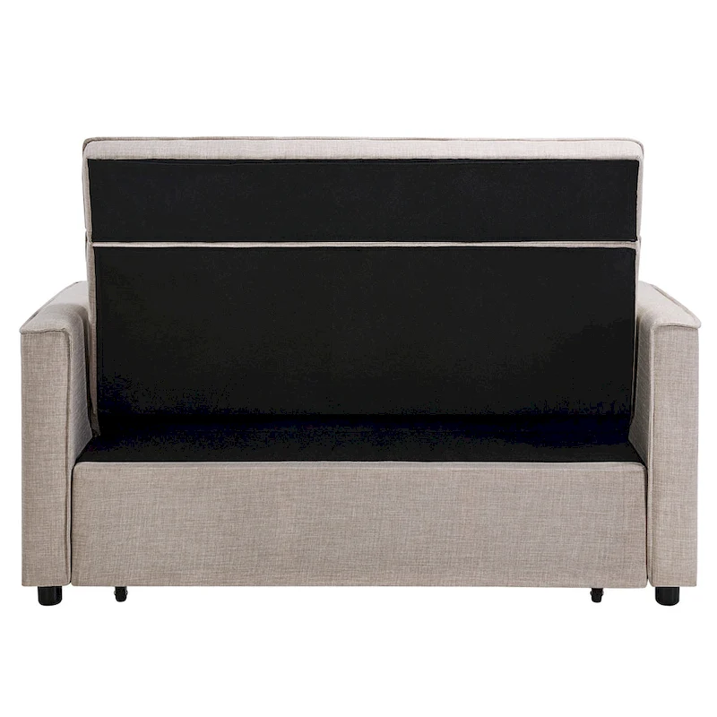 Modern 76.5 Length Pull Out Tufted Convertible Loveseat Upholstery Reclining Sleeper Sofa Bed