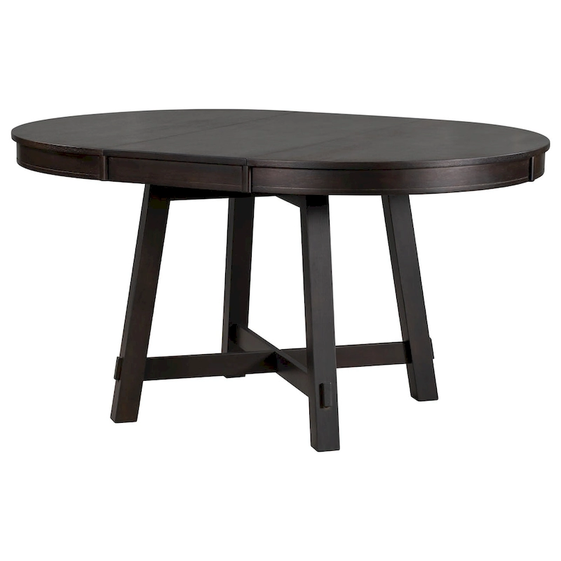 Farmhouse Round Extendable Dining Table with 16 Leaf Wood Kitchen Table