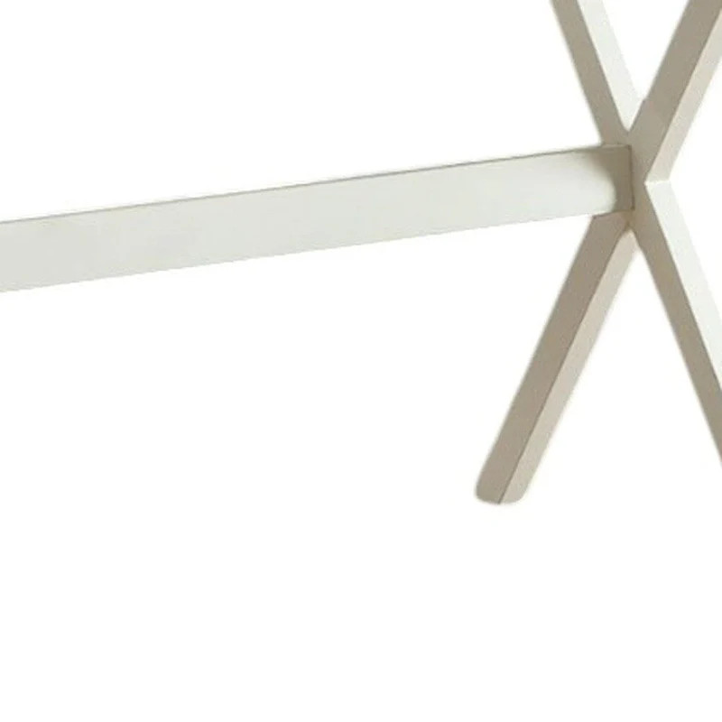 HomeRoots 34 Antiqued White Wood Flip Top Desk