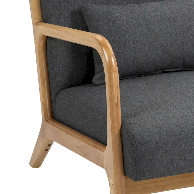 Upholstered Armchair Accent Chairs with Pillows Set of 2