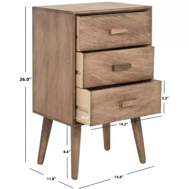 Pomona 3 Drawer Accent Table - CHS5700 - Safavieh