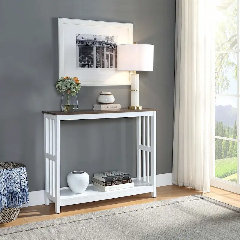 Mission Console Table with Shelf