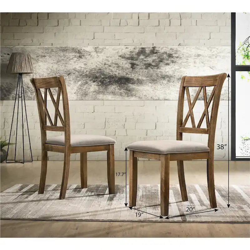 Fabric Upholstered Dining Chair Set of 2