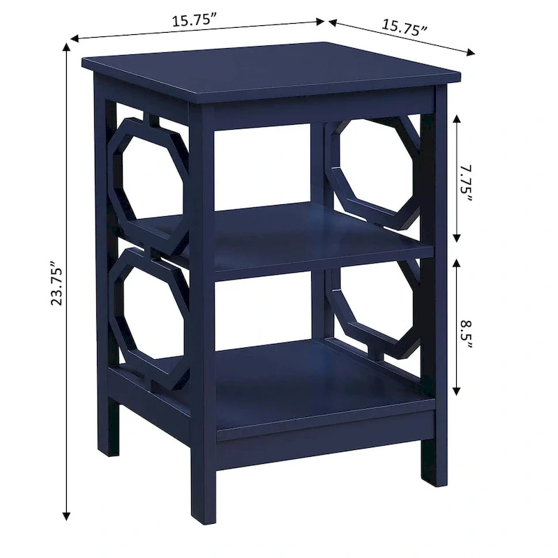 Convenience Concepts Omega End Table with Shelves