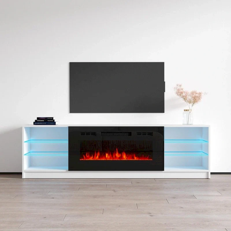 Strick & Bolton Amsden Electric Fireplace TV Stand