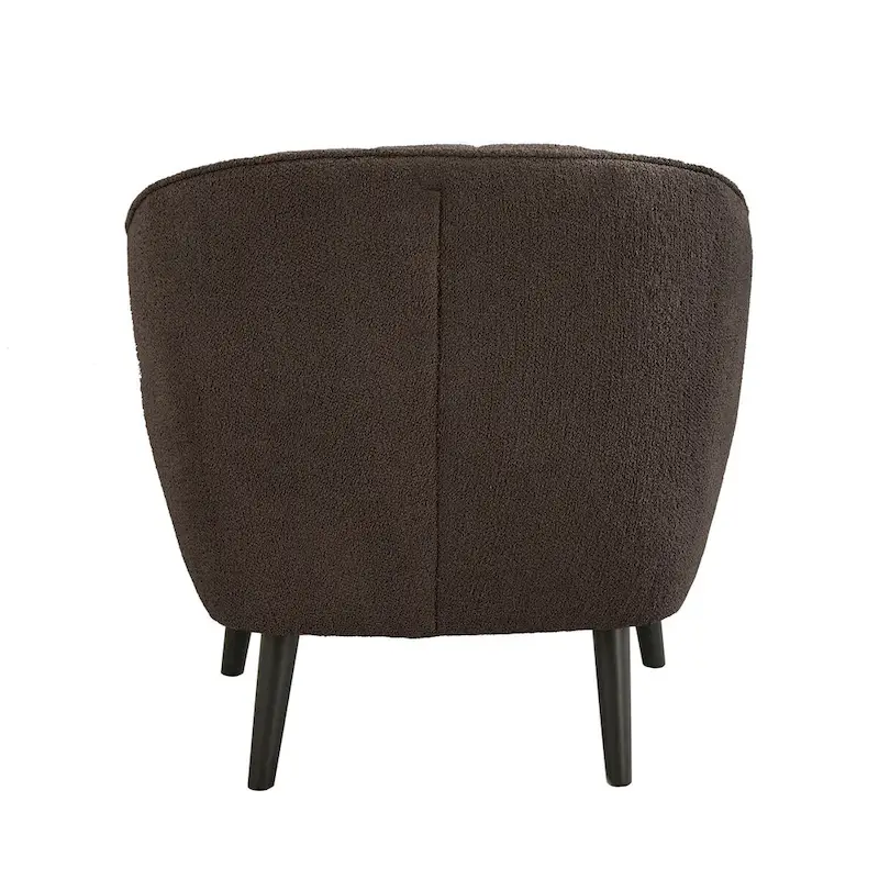 Mid-Century Channel-Tufted Accent Chair with Removable Cushion Cover