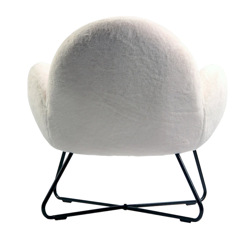 Brooklyn White Sherpa Cozy Accent Chair