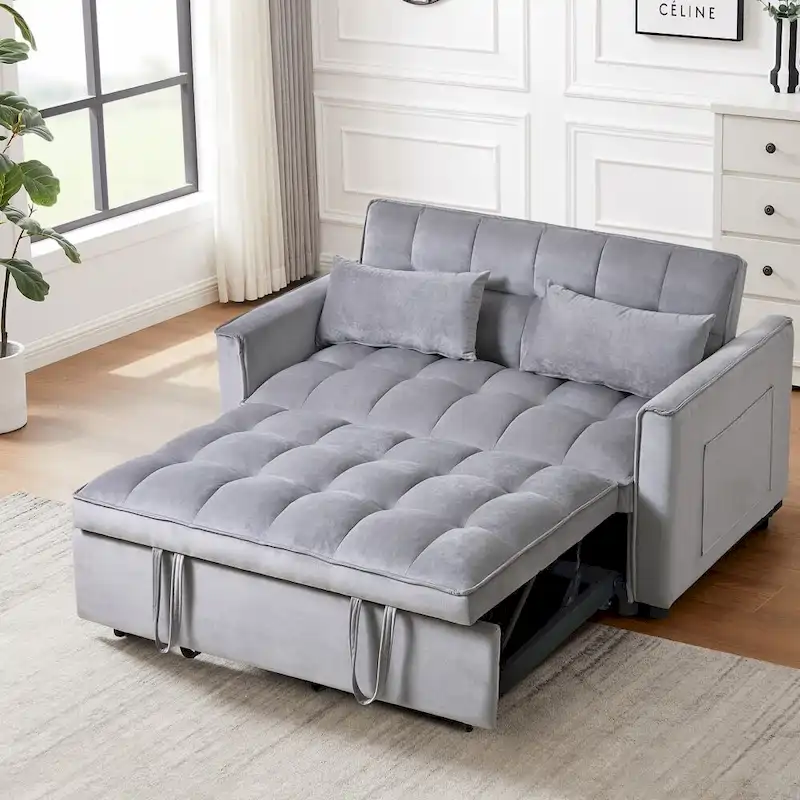 Convertible Sleeper Sofa Bed, Modern Pull Out Couch Bed