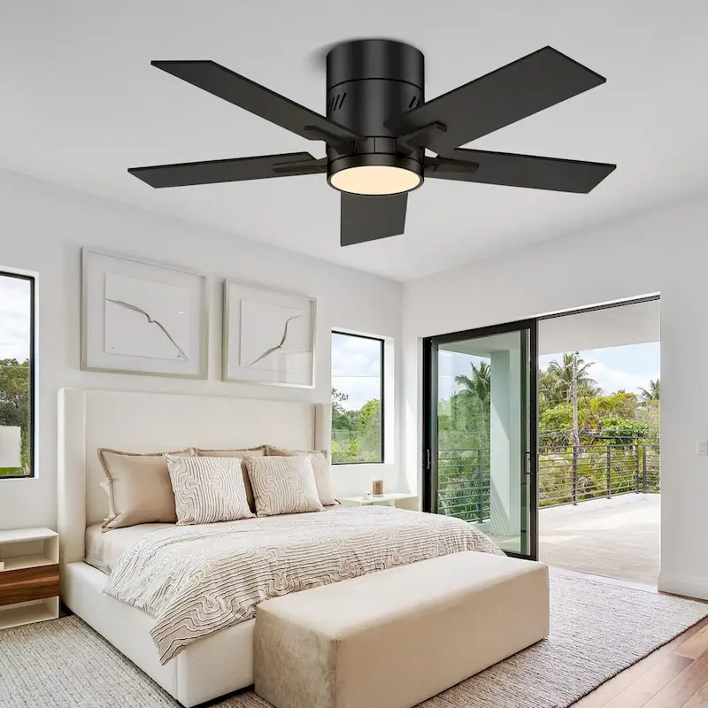 42 inch Black Ceiling Fan with Bluetooth and Remote Control