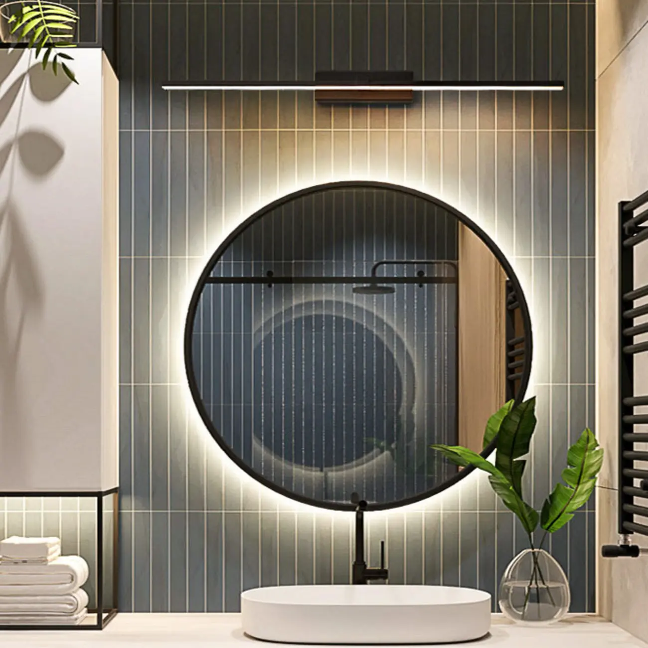 Modern Metal Linear LED Vanity Light with Third Gear Dimming