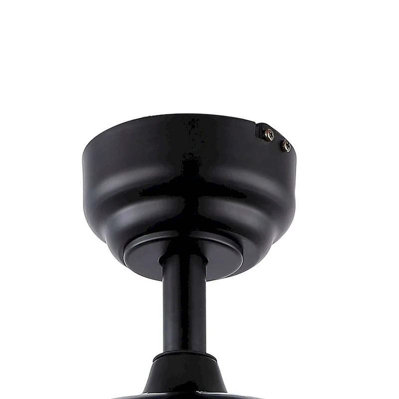 Ashton 52  1-Light Farmhouse Industrial Iron Dome Shade LED Ceiling Fan With Remote, Black by JONATHAN Y