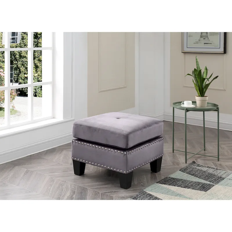 Copper Grove Meharrize Tufted Velvet Ottoman