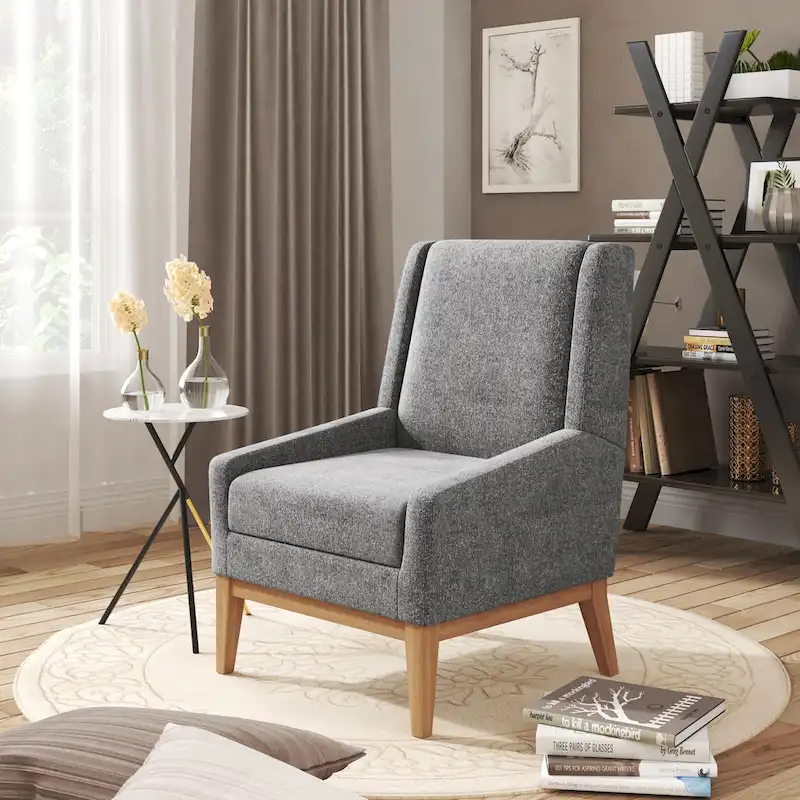 Corvus Armitage Chenille Upholstered Accent Chair
