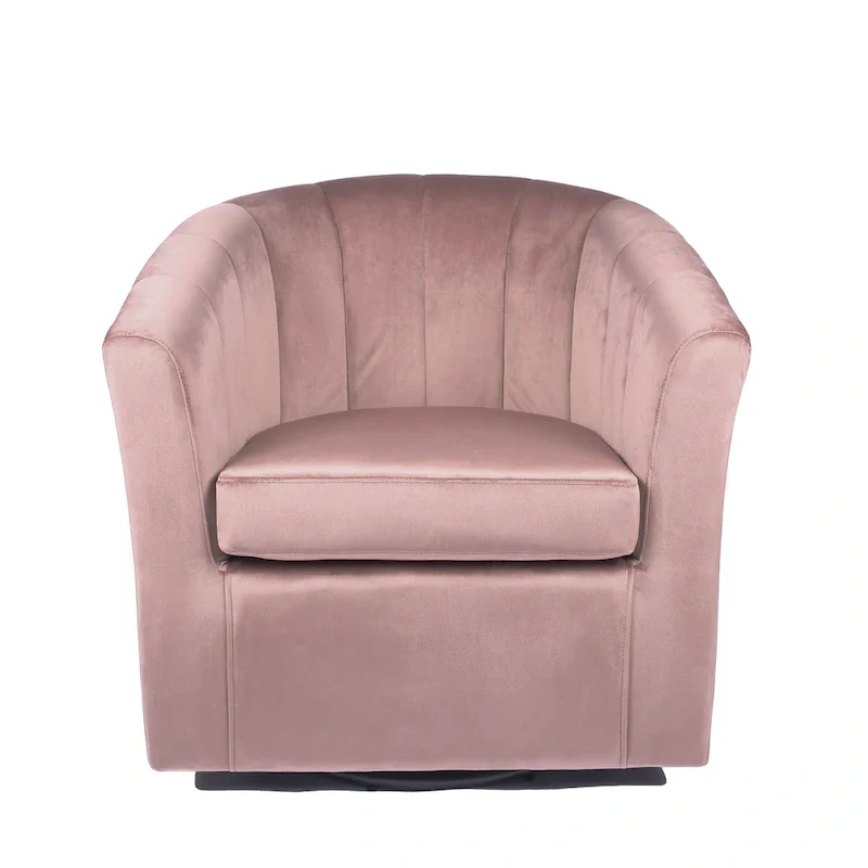 Carson Carrington Junsele Velvet Upholstery Swivel Accent Club Chair
