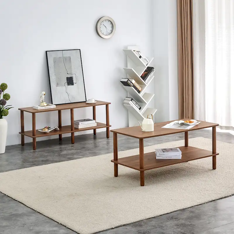 Living Room Rectangular 2-Tier Coffee Table