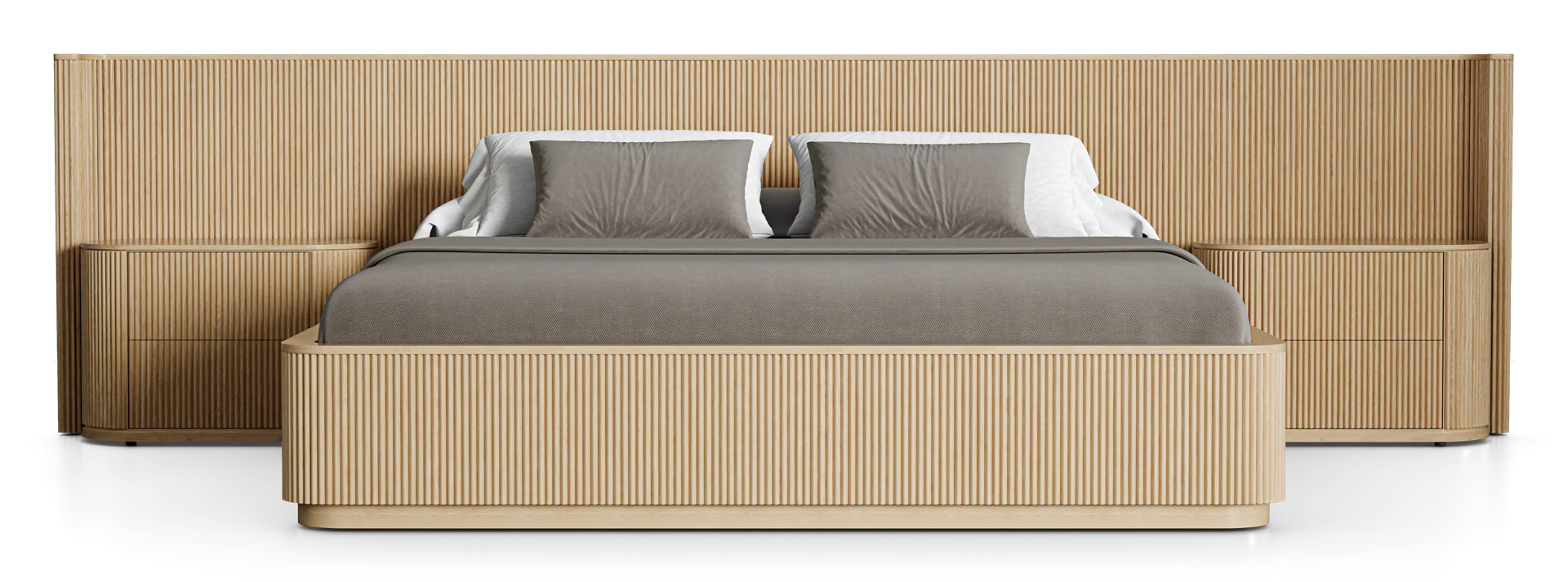 Surabaya Extended Bed with Nightstands