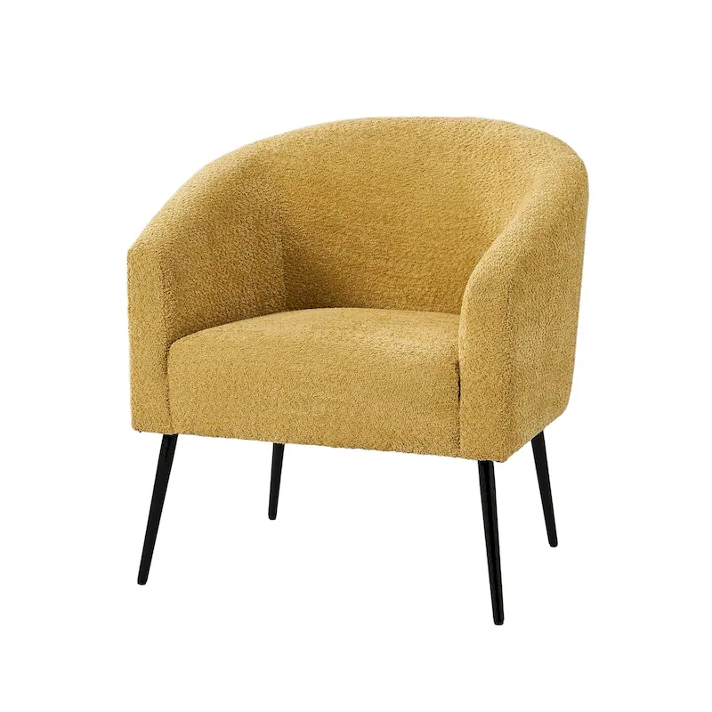 Hal Modern Boucle Armchair with Metal Legs by HULALA HOME