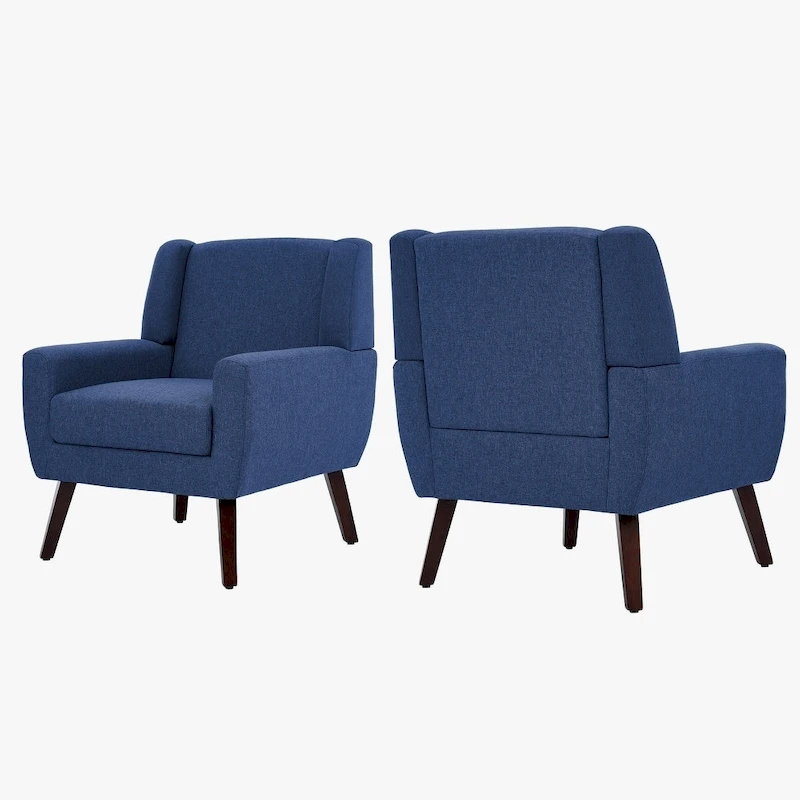 Modern Armchair Upholstered Accent Chair Set of 2