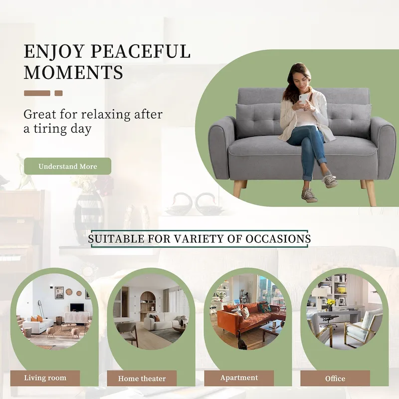 Futzca 47 Modern Loveseat Sofa