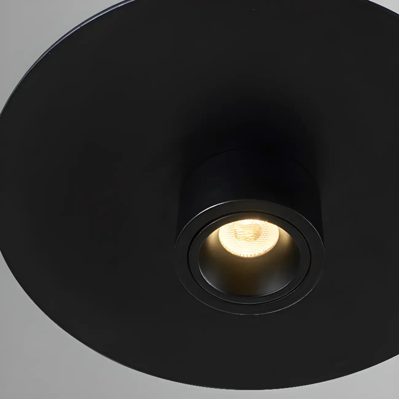 Geometric Black Metal LED Pendant Light with Aluminum Shade