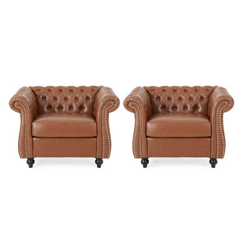 Traditional Chesterfield Club Chairs