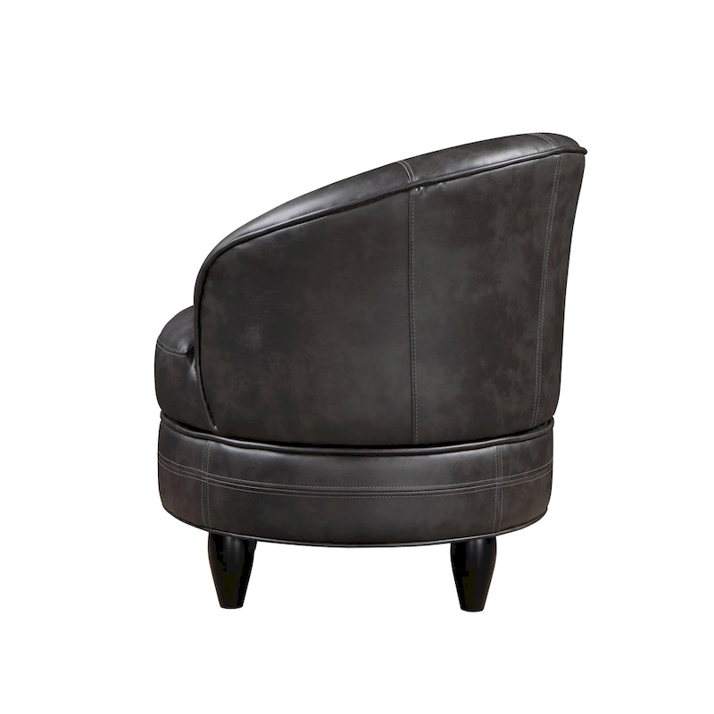 Steve Silver Stella Faux Leather Swivel Accent Chair
