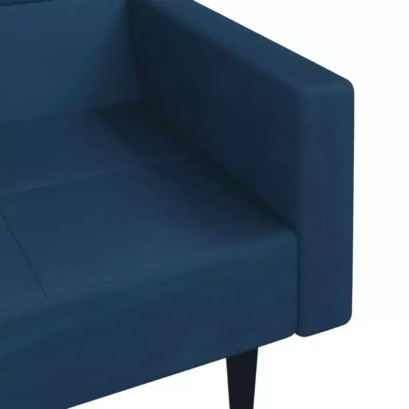 vidaXL 2-Seater Sofa Bed with Two Pillows Black Velvet