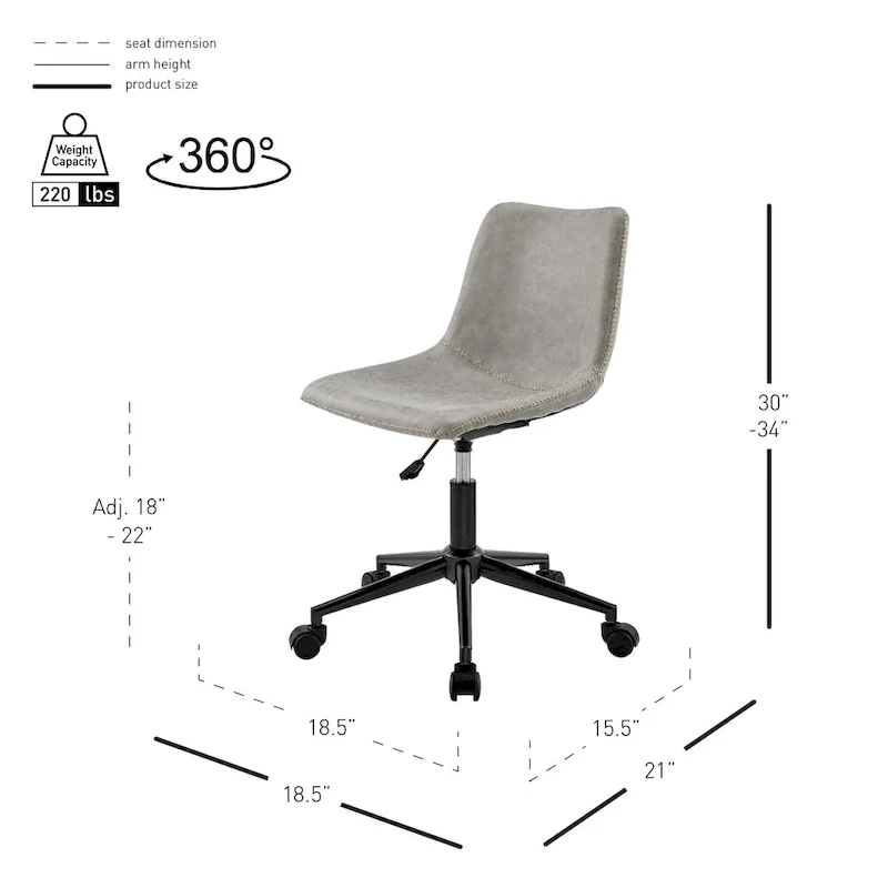 Clarke PU Swivel Office Chair