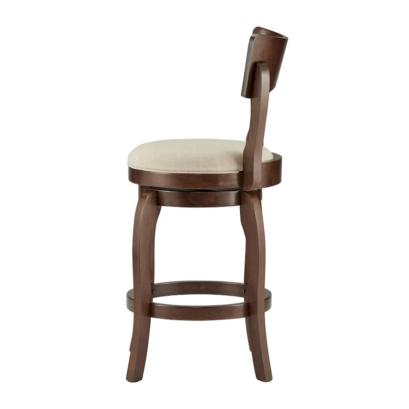 Lyla 24-inch Brown Counter Height Swivel Stool by iNSPIRE Q Classic