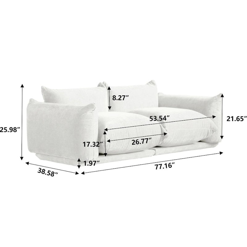 Modular Upholstered Sectional Sofas Chenille Fabric Lounge Counches