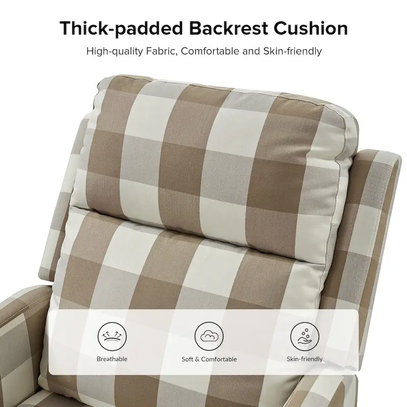 Diana Modern Polyester 360-degree Swivel Rocker Recliner by HULALA HOME