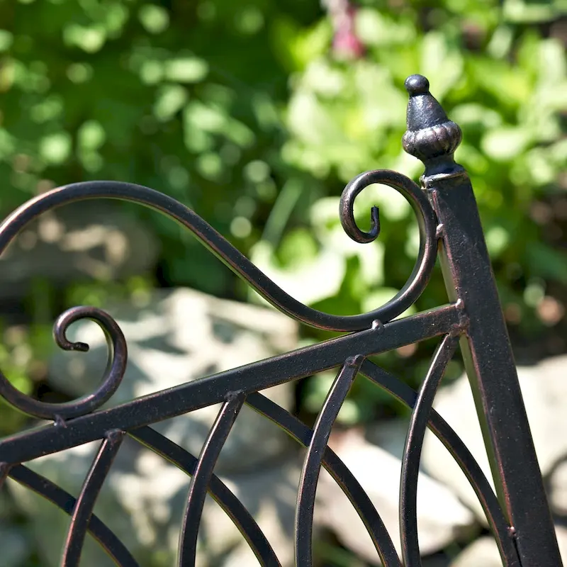 Iron Rocking Garden Bench Tatiana in Antique Bronze
