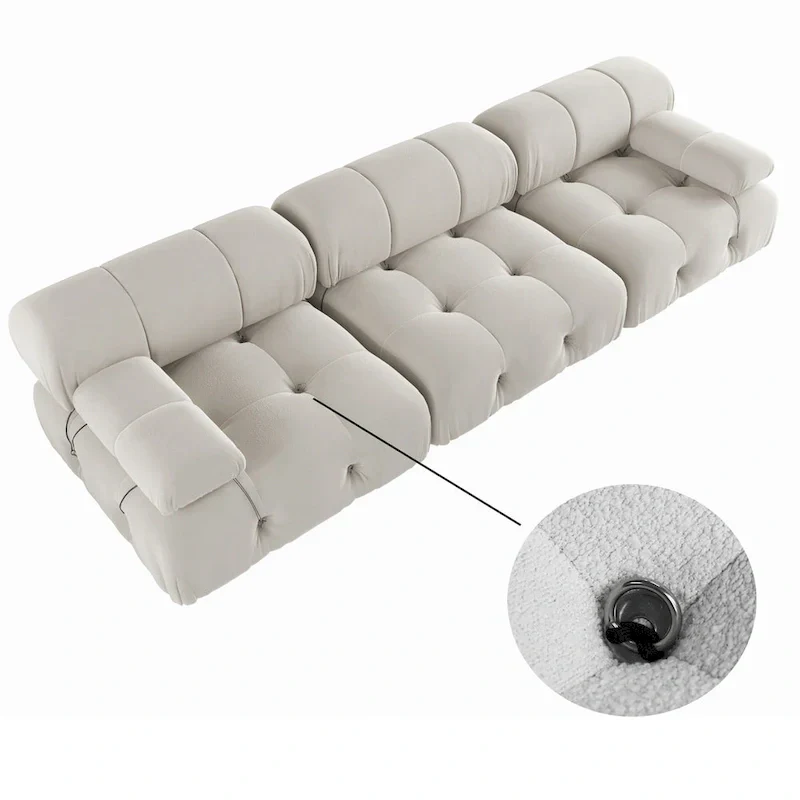 Velvet Sectional Sofa Reversible Modular Couch